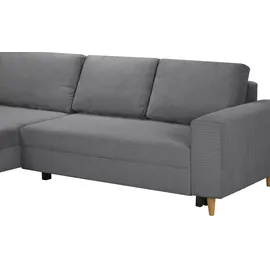 Sofa.de Ecksofa mit Schlaffunktion ¦ grau ¦ Maße (cm): B: 275 H: 91 T: 173.0