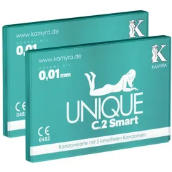 «Unique C.2 Smart» 6 latexfreie Kondome vor Erektion nutzbar (6 Kondome) 6 St