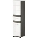 inn.furn Bailey Midischrank 35 x 137 cm Weiß/Grau
