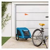 vidaXL Fahrradanhänger Hunde Blau Oxford-Gewebe und Eisen