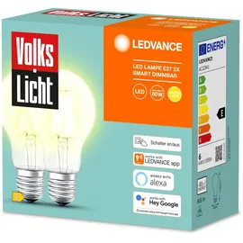 LEDVANCE LED Lampe Bluetooth warmweiss Glühbirne Smarte Volks-Licht