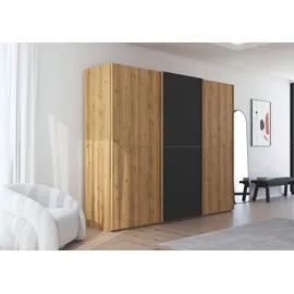 Rauch Schwebetürenschrank SCALE-WOOD 271 x 223 x 68 cm Schwarz