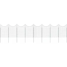 vidaXL Teichzaun Set 8 pcs Grün 50 x 80 cm Stahl vidaXL
