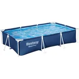 BESTWAY Steel Pro Frame Pool ohne Pumpe 300 x 201 x 66 cm, dunkelblau, eckig