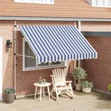 vidaXL Einziehbare Markise 300 cm blau/weiß