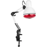 HUOMMGS 150W Rotlichtlampe Wärmelampe 220V Infrarotlampe 360° Drehbar Therapielampe mit Klemme Faltbares Rotlichtlampe Multifunktional Rotlichtlampewärmelampe für Massagesalons, Hause