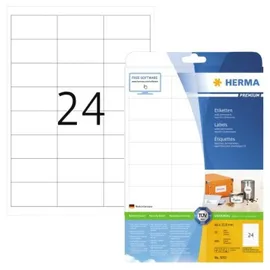 Herma Universaletiketten 5053 Weiß 66,0 x 33,8 mm 25 Blatt