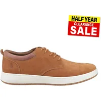 Hush Puppies Bowen Herren Freizeit Leder Schnürschuhe Hellbraun