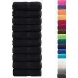 vidaXL Solund Handtuchset 10-tlg. schwarz