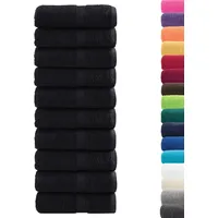vidaXL Solund Handtuchset 10-tlg. schwarz