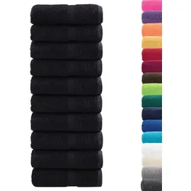 vidaXL Solund Handtuchset 10-tlg. schwarz