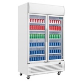 Polar Doppeltüriger Glastürkühlschrank  G-Serie mit Light Box 950 ltr.
