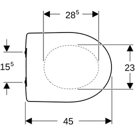 Geberit Renova WC-Sitz Absenkautomatik Pergamon