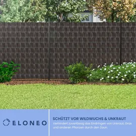 eloneo Sichtschutzstreifen 35 x 19 cm Rattan dunkel PVC 1 St.