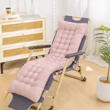 Highdi Liegenauflage Auflage für Gartenliege, Verdickt Bequem Polster Auflage, Hohe Rückenlehne Stuhlkissen mit Krawatte für Deckchair Sonnenliege Liegestuhl Gartenmöbel (Rosa,45x100x8cm)