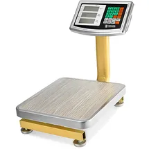 H HDWR Hardware for business Drahtlose Plattformwaage, 60 kg, 130 lb, Messgenauigkeit +/- 10 g, Eingebauter Akku, Klappbarer Ständer, Standby-Modus, Industrielle Plattformwaage, 3 LED-Anzeigen, Bodenwaage, HDWR wagPRO-P60