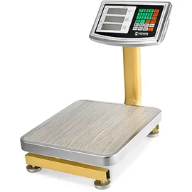 H HDWR Hardware for business Drahtlose Plattformwaage, 60 kg, 130 lb, Messgenauigkeit +/- 10 g, Eingebauter Akku, Klappbarer Ständer, Standby-Modus, Industrielle Plattformwaage, 3 LED-Anzeigen, Bodenwaage, HDWR wagPRO-P60