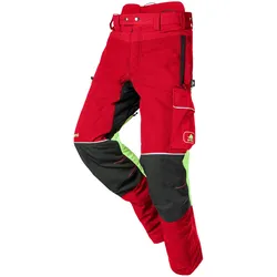 SIP Protection Schnittschutz-Bundhose Samourai, red-hi-vis yellow-black, L