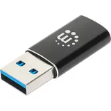 Manhattan USB-A auf USB-C-Adapter USB 3.2 Gen 2 USB, C schwarz