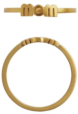 Wow Mom Ring - Vergoldet-Silber Sterling 925 / 54 - 54 Eurosize - STINE A Jewelry
