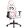 vidaXL Gaming-Stuhl Rosa Weiß