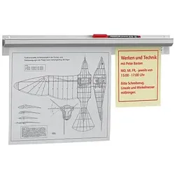 Catch-ball Infoboard Powergrip Klemmleiste 50,0 cm silber selbstklebend, Wandmontage