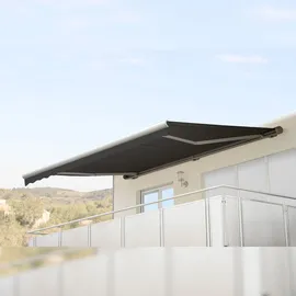 Mendler Kassetten-Markise T123 450 x 23 cm grau