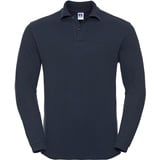 Russell Adults Long Sleeve Classic Cotton Polo-Shirt Herren langarm Seitenschlitze R-569L-0, french navy, S