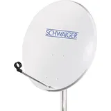 Schwaiger Sat-Spiegel 60cm  hellgrau + Quad LNB