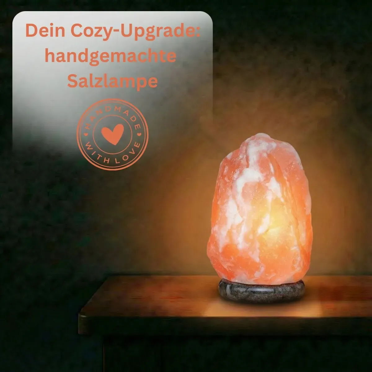 Beleuchteter Salzkristall ROCK 2-3kg Salzkristall Licht Natur Design
