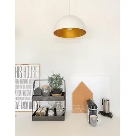 la-vida La Vida Vorratsdose Hüftgold Porzellan mit Bambusdeckel Streifen schwarz weiß gold 11x16cm - Schwarz/Weiß/Gold