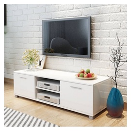 vidaXL TV-Schrank Hochglanz-Weiß 120×40,3×34,7 cm