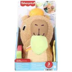 Fisher-Price sensorisches Babyspielzeug Kuschel-Capybara Plüschtier mit Beißri