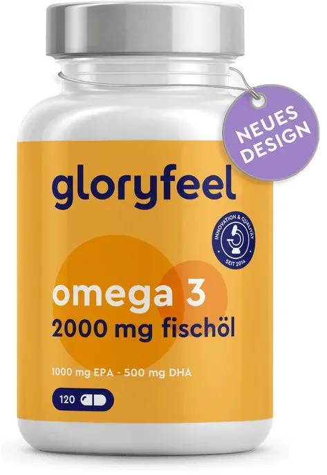gloryfeel® Omega 3 Fischöl Kapseln 120 St