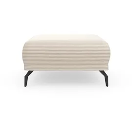 Home Affaire Hocker Coco Cord-Bezug 89 x 43 x 89 cm Beige