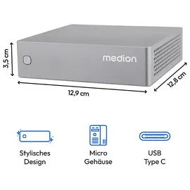 Medion S06e Mini PC (MD35355) Celeron N100 4GB/128GB SSD, Win 11