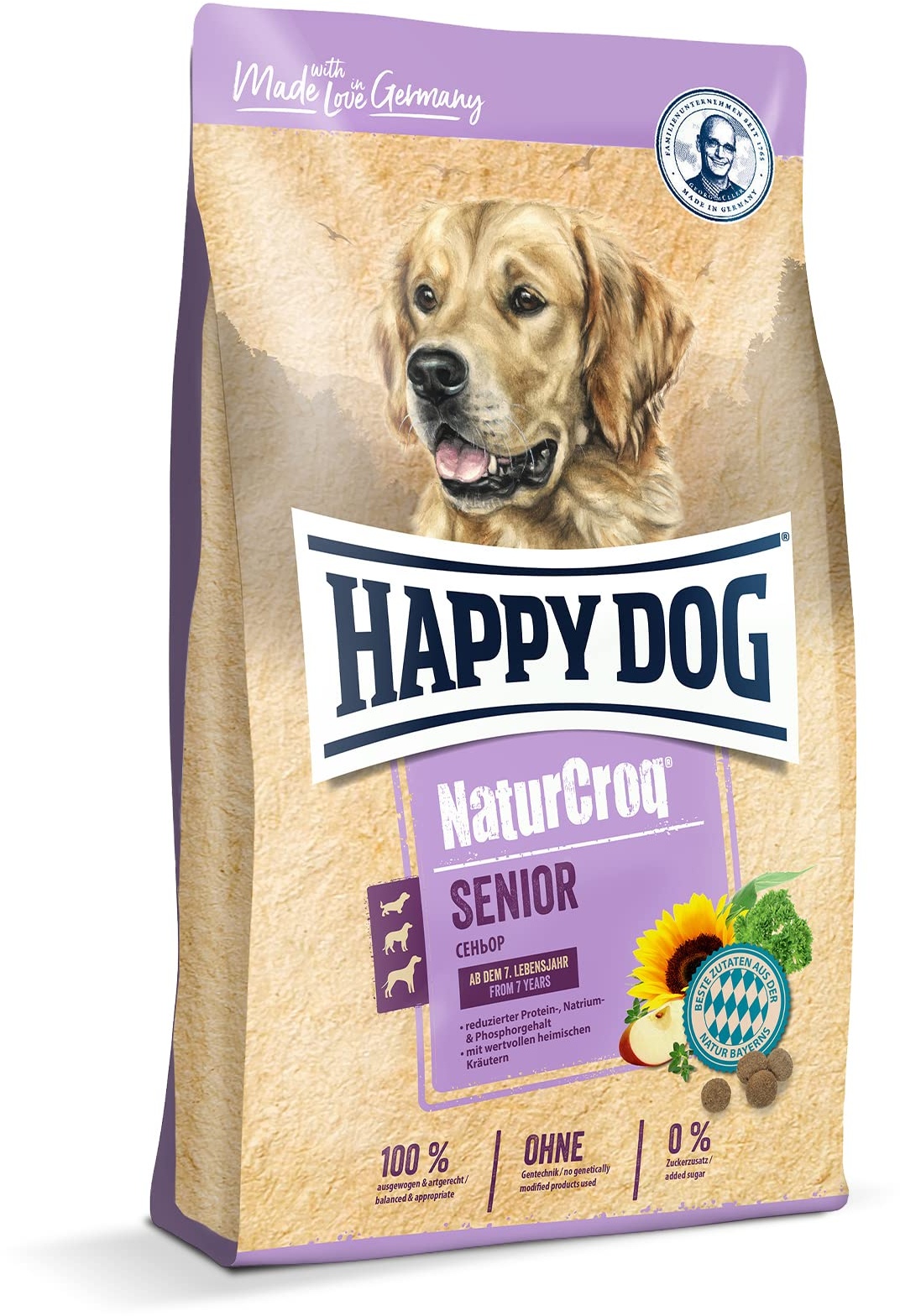 happy dog senior