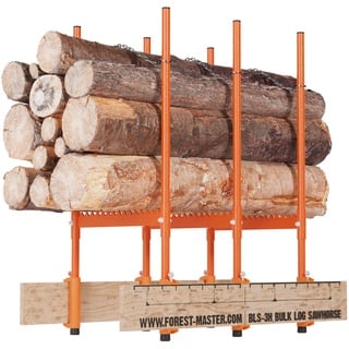 Forest master Mehrfachholzhalter Sägebock H3 (neues Modell) Kettensägenschnitt Holzhalter Tragkraft 250kg inkl. Holzstützen