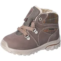 RICOSTA Boots DESSE von PEPINO mit Profilsohle Echtleder/Textil Schnürung Warmfutter Jungen quinoa/schoko Braun Größe 28 - Braun - 28