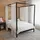 le quai des affaires Weber Industries Himmelbett, Schwarz/ Holzwerkstoff, 140x190 cm, Schlafzimmer, Betten