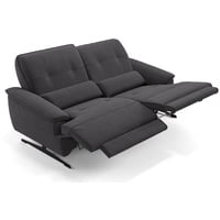 Sofanella 2-Sitzer Stoff Perlo, Relaxsofa, Designsofa, Designer Couch, Italienisches Sofa, 2er Sofa schwarz