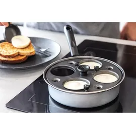KitchenCraft Eierpochierer, - Silver / Black - One Size