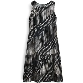 Opus Damen Midikleid | WICY Palm Leaves Bedruckte A-Linie mit Volant Black, 40 - 40