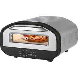 GOURMETmaxx elektrischer Pizzaofen mit Pizzaheber | Touchdisplay, Timerfunktion, 7 Programme & DIY Modus | Pizzamaker bis max. 430 °C | Minibackofen für Pizza, Flammkuchen & Co.