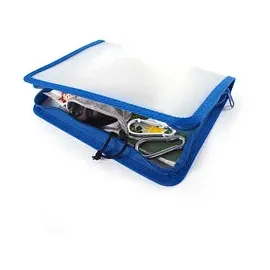 FolderSys Reißverschlussbeutel transparent/blau 0,5 mm, 1 St.