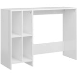 vidaXL Computertisch Hochglanz-Weiß 102,5x35x75 cm Holzwerkstoff