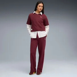 Puma CLASS COMFORT PINNACLE HIGH-WAIST STRAIGHT PANTS TR OP Jogginghose Rot M