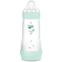 MAM Easy Start Anti-Colic (320 ml), besonders gut akzeptierte Milchflasche, Baby Trinkflasche mit Bodenventil gegen Koliken & Sauger Größe 2, 4+ Monate, Wal