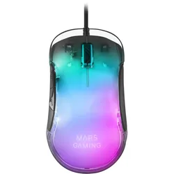 Mars Gaming MMGLOW, rechts, USB Typ-A, 12800 DPI, Schwarz
