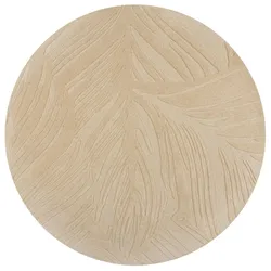 Handgetufteter Teppich, 100% Wolle, in Beruhigenden Farben, `Leven Lee`. Farbe: Beige, 160x160 cm | Kadima Design